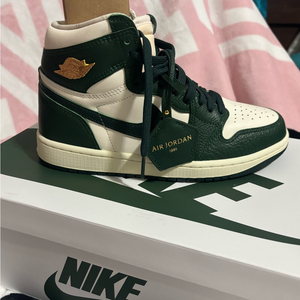 Nike Air Jordan 1 High Dark Green and White